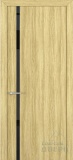 Квалитет К-1, гладкая дверь с вертикальным стеклом, экошпон, дуб натуральный
