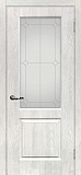 Межкомнатная дверь ДП Версаль-1, стекло сатинат, контурный полимер (дуб жемчужный)