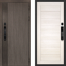 Дверь входная Ривьера/Техно-708 с электронным замком, дымчатый камень/сандал