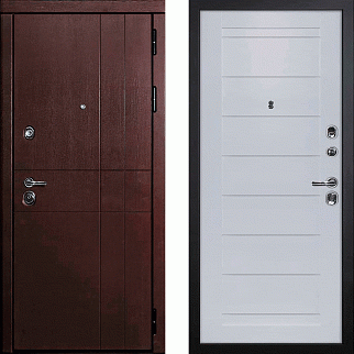 Дверь входная С-2/Панель ПВХ Техно-708, металл 1.5 мм, 2 замка, орех премиум/манхэттен