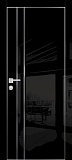 Межкомнатная дверь ДП HGX-14 (черный глянец, молдинг)