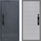 Дверь входная Скандинавия/Техно-708 с электронным замком, бетон антрацит/манхэттен
