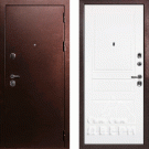 Дверь входная С-3/Панель эмаль Смальта-01, металл 1.5 мм, 2 замка, медный антик/белый Ral9003