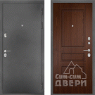 Дверь входная Премиум SB, антик серебро/Классика орех бренди