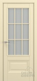 Классика Турин АК, багет B2, дверь со стеклом английская решетка (матовый крем)