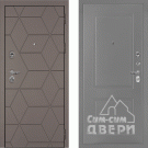 Дверь входная Тетра-181/PR-167, коричнево-серый/серый
