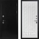 Дверь уличная с терморазрывом Термо-1, металл 1.5 мм, 2 замка, черное серебро/ясень белый