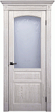 Межкомнатная дверь Классика-4, натуральный массив дуба, дверь со стеклом (прованс)