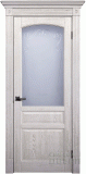 Классика-4, натуральный массив дуба, дверь со стеклом (прованс)