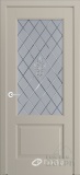 Кантри-К, дверь неоклассика со стеклом Лилия, эмаль латте