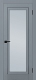 Межкомнатная дверь PST-35, стекло сатинат (серый матовый)