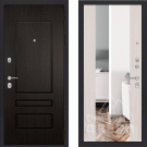 Дверь входная Премиум 116, венге/сандал светлый, зеркало XXL