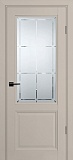 Межкомнатная дверь полотно PSU-37, стекло сатинат с гравировкой (шеллгрей)