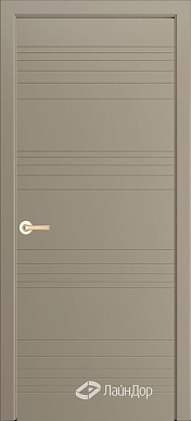 Ника Ф4, дверь крашеная с фрезеровкой Линии (эмаль мокко)