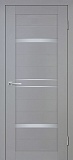 Межкомнатная дверь межкомнатная экошпон Деко-18, со стеклом сатинат светлый (серый тик)
