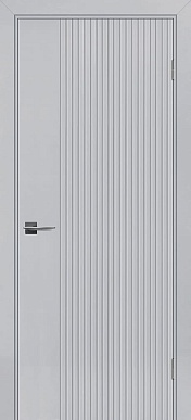 Смальта Rif 201, дверь с вертикальной фрезеровкой (эмаль светло-серая Ral 7047)