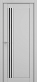 Межкомнатная дверь S-22, дверь со стеклом, пленка матовая (серый матовый)