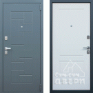 Дверь входная Классика, муар серый/ясень белый снег
