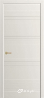 Ника Ф4, дверь крашеная с фрезеровкой Линии (эмаль жасмин)