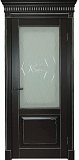 Межкомнатная дверь Империал-1, массив бука, дверь остекленная (венге)