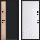 Дверь входная Легион, черная шагрень/белый