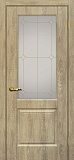 Межкомнатная дверь ДП Версаль-1, стекло сатинат, контурный полимер (дуб песочный)