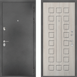 Дверь входная Премиум SB, антик серебро/183 белая сосна