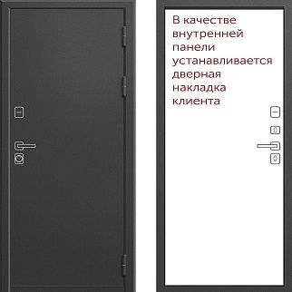 Входная дверь для дома TM-31, графит букле/мдф панель клиента