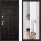 Дверь входная Премиум 183, венге/сандал светлый, зеркало XXL