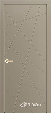 Ника Ф1, дверь с фрезеровкой Кристалл (эмаль мокко)