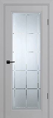 Дверь полотно PSU-35, стекло сатинат с гравировкой (агат)