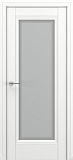 Межкомнатная дверь Классика Неаполь, багет B3, дверь со стеклом (матовый белый)