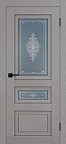 Межкомнатная дверь межкомнатная Soft Touch PST-29-2, стекло Кристалайз графит (серый ясень)