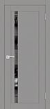 Межкомнатная дверь межкомнатная Soft Touch PST-8, зеркало тонированное (серый бархат)