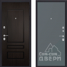 Дверь входная Премиум 116, венге/Гладкая титан