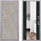 Дверь входная Лофт, бетон светлый/венге, зеркало XXL