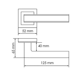 Ручка Morelli DOMINION MH-40 SC/CP-S (матовый хром/хром)