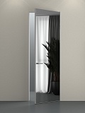 Дверь скрытого монтажа с зеркалом 800х2300, с алюминиевой кромкой, открывание на себя