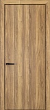 Межкомнатная дверь К-7, с алюминиевой кромкой, орех грецкий