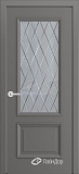 Межкомнатная дверь Кантри-П, классическая дверь со стеклом Лондон, эмаль кварц