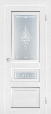 Дверь межкомнатная Soft Touch PST-29-2, стекло Кристалайз светлое (белый ясень)