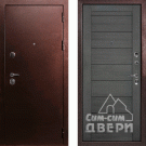 Дверь входная С-3/Панель экошпон Техно-708, металл 1.5 мм, 2 замка, медный антик/грей