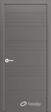 Ника Ф4, дверь крашеная с фрезеровкой Линии (эмаль кварц)