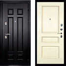 Дверь входная Гера-2/Панель шпон Фрейм-03, металл 1.5 мм, 2 замка KALE, венге/ясень бисквит