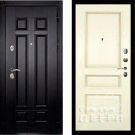Дверь входная Гера-2/Панель шпон Фрейм-03, металл 1.5 мм, 2 замка KALE, венге/ясень бисквит