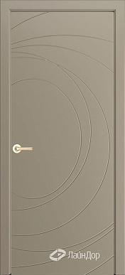 Ника Ф2, дверь с фрезеровкой Сфера (эмаль мокко)