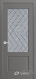 Кантри-К, дверь неоклассика со стеклом Лилия, эмаль кварц