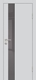 Межкомнатная дверь межкомнатная матовая P-10, стекло лакобель серый (агат)