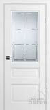 Дверь полотно PSU-39, стекло сатинат с гравировкой (белый)
