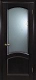 Межкомнатная дверь ДО Вайт-01, стекло Готика (черный дуб)